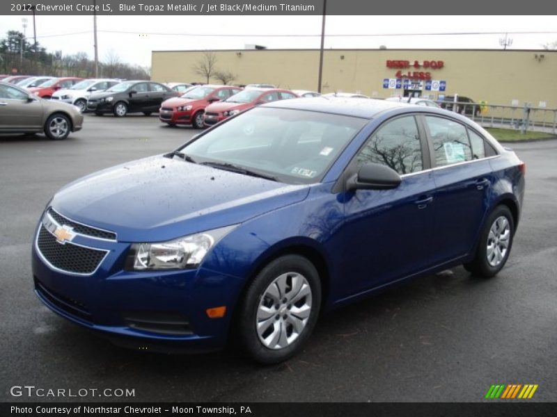 Blue Topaz Metallic / Jet Black/Medium Titanium 2012 Chevrolet Cruze LS