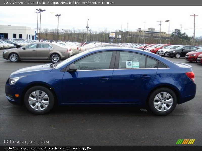 Blue Topaz Metallic / Jet Black/Medium Titanium 2012 Chevrolet Cruze LS