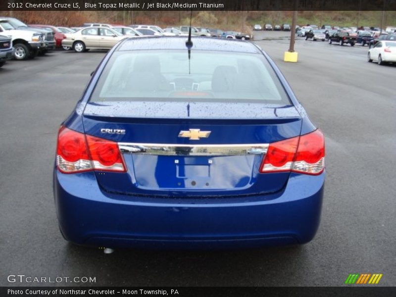 Blue Topaz Metallic / Jet Black/Medium Titanium 2012 Chevrolet Cruze LS