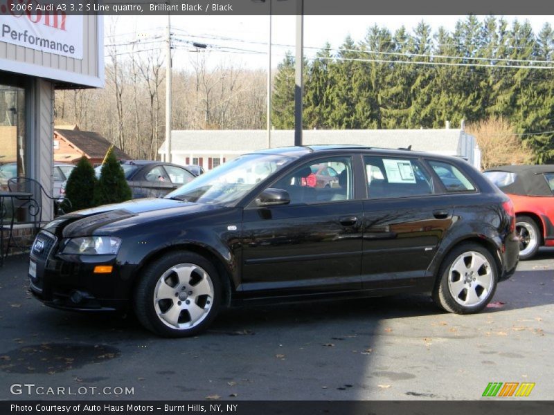 Brilliant Black / Black 2006 Audi A3 3.2 S Line quattro