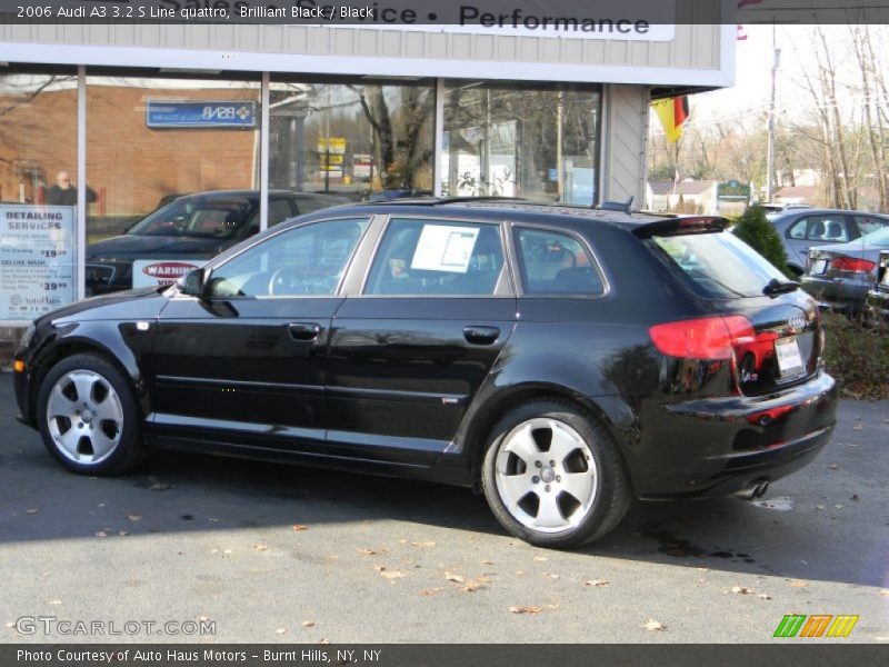 Brilliant Black / Black 2006 Audi A3 3.2 S Line quattro