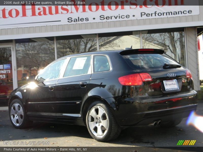 Brilliant Black / Black 2006 Audi A3 3.2 S Line quattro