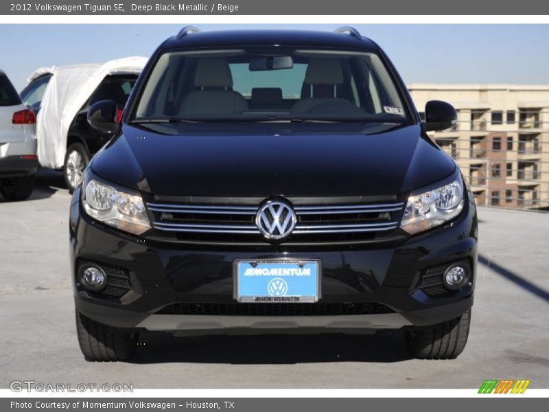 Deep Black Metallic / Beige 2012 Volkswagen Tiguan SE