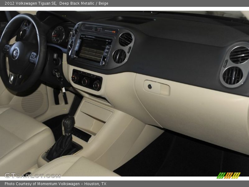 Deep Black Metallic / Beige 2012 Volkswagen Tiguan SE