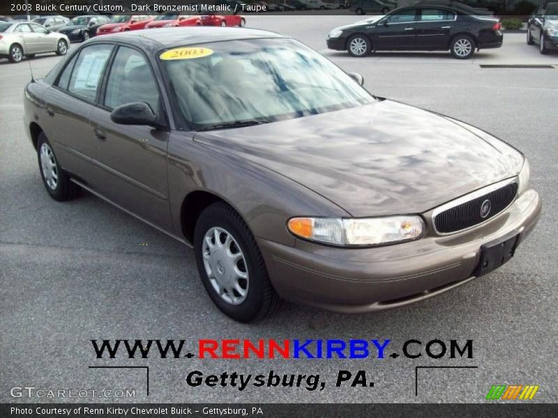 Dark Bronzemist Metallic / Taupe 2003 Buick Century Custom