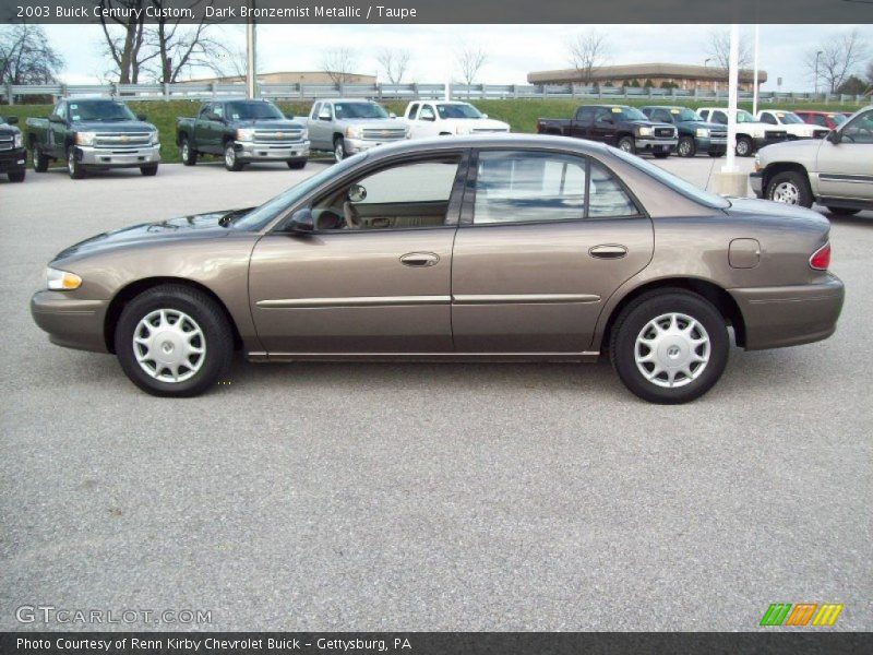 Dark Bronzemist Metallic / Taupe 2003 Buick Century Custom
