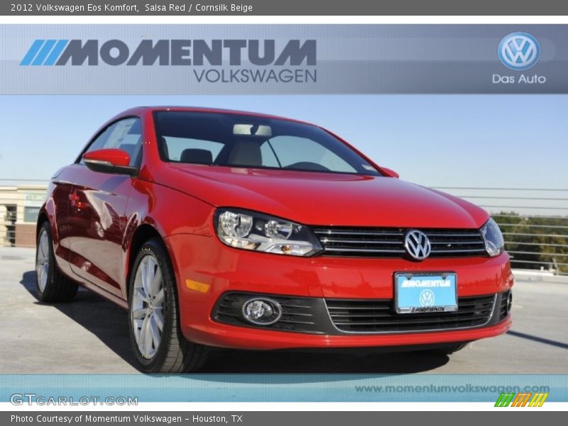 Salsa Red / Cornsilk Beige 2012 Volkswagen Eos Komfort