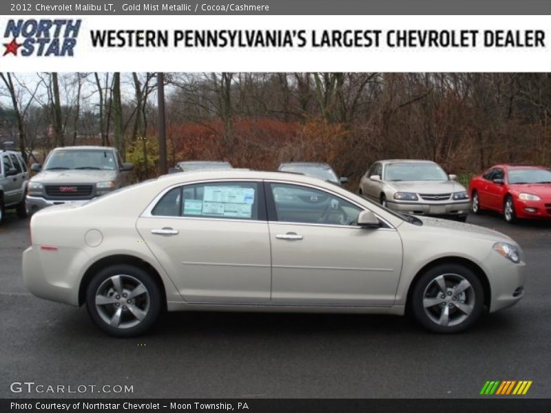Gold Mist Metallic / Cocoa/Cashmere 2012 Chevrolet Malibu LT