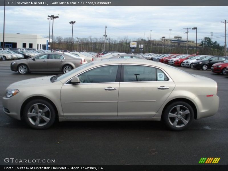 Gold Mist Metallic / Cocoa/Cashmere 2012 Chevrolet Malibu LT