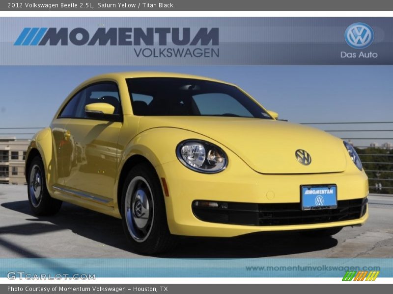 Saturn Yellow / Titan Black 2012 Volkswagen Beetle 2.5L