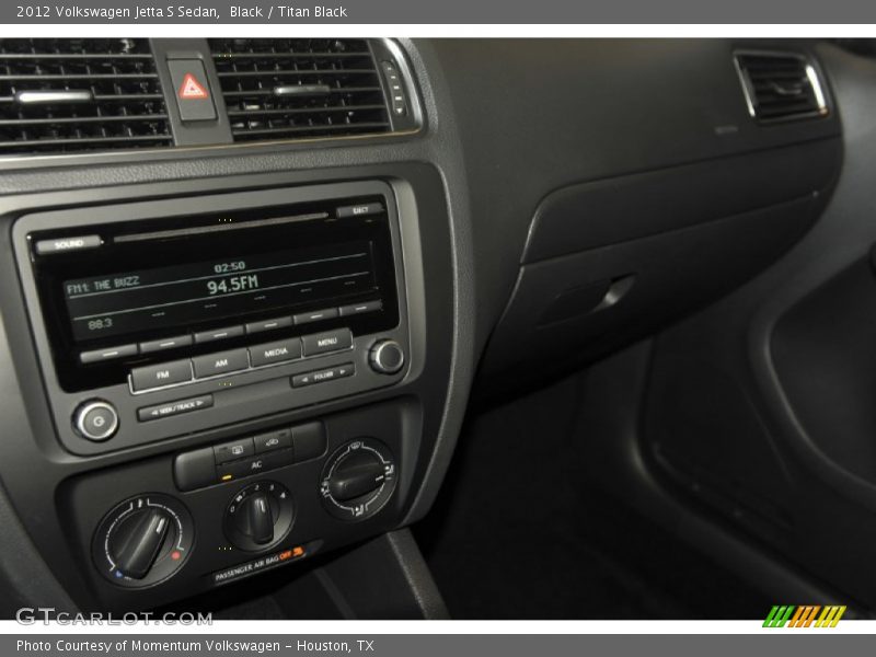 Black / Titan Black 2012 Volkswagen Jetta S Sedan