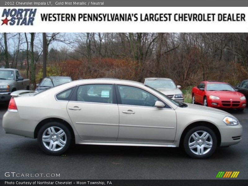 Gold Mist Metallic / Neutral 2012 Chevrolet Impala LT