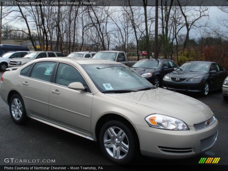 Gold Mist Metallic / Neutral 2012 Chevrolet Impala LT