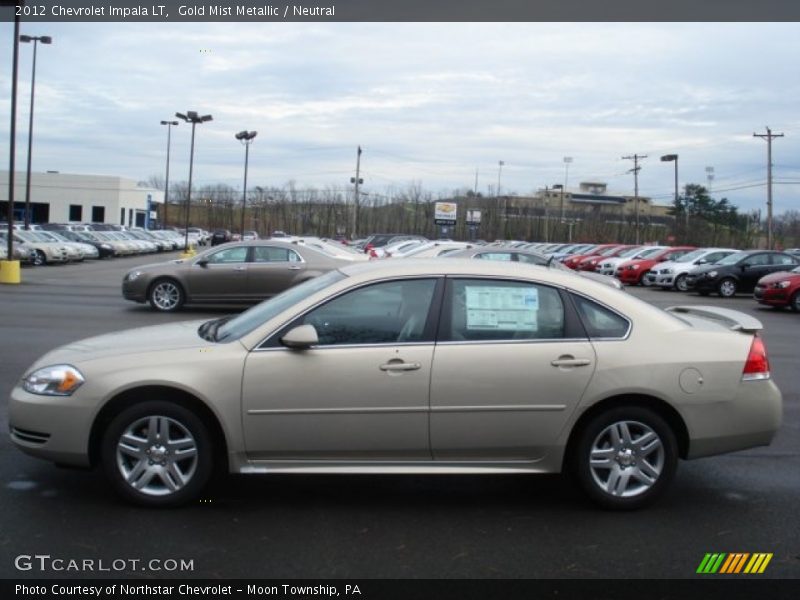 Gold Mist Metallic / Neutral 2012 Chevrolet Impala LT