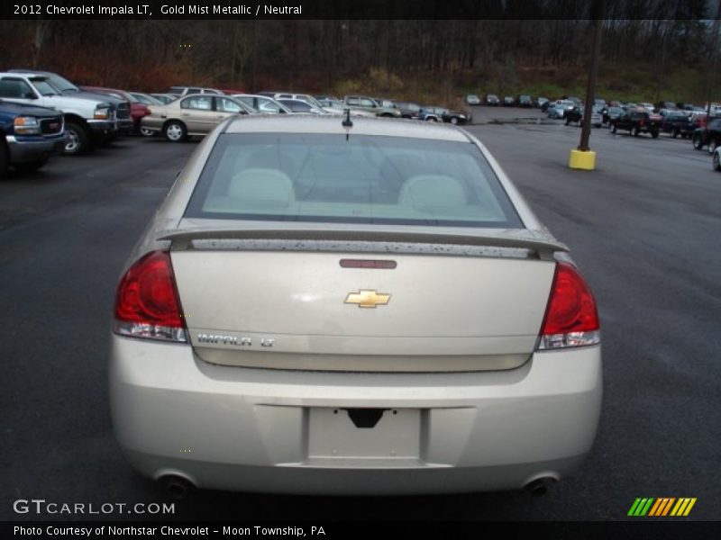 Gold Mist Metallic / Neutral 2012 Chevrolet Impala LT