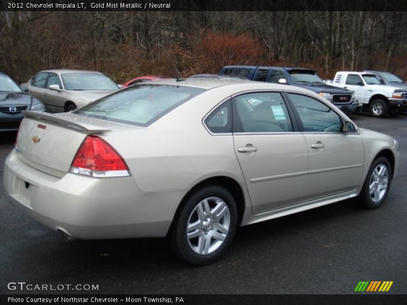 Gold Mist Metallic / Neutral 2012 Chevrolet Impala LT