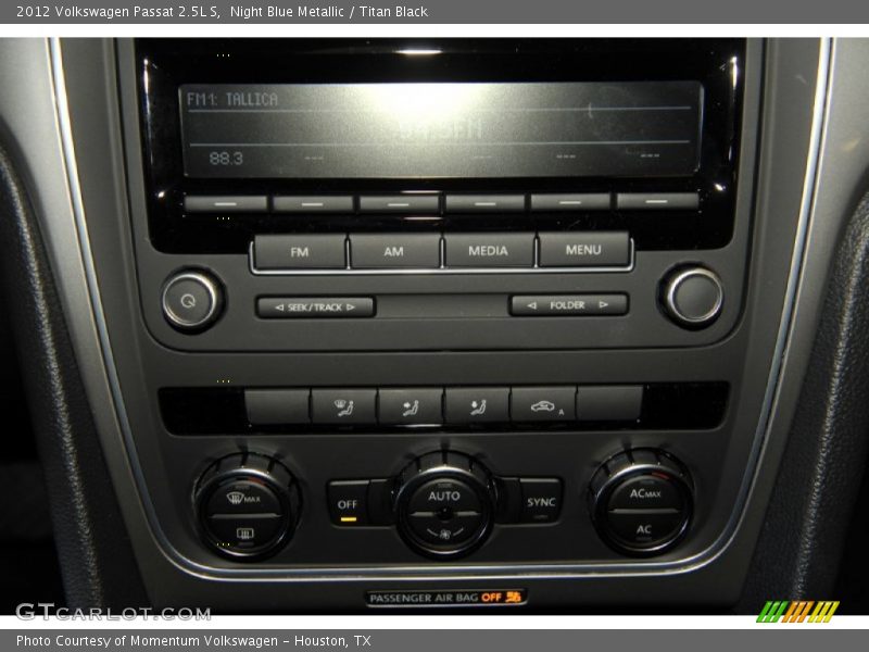 Night Blue Metallic / Titan Black 2012 Volkswagen Passat 2.5L S