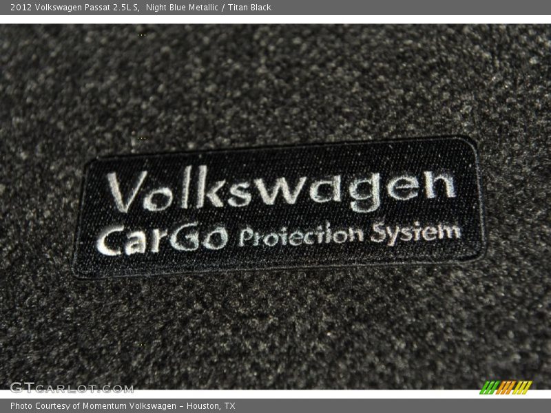 Night Blue Metallic / Titan Black 2012 Volkswagen Passat 2.5L S