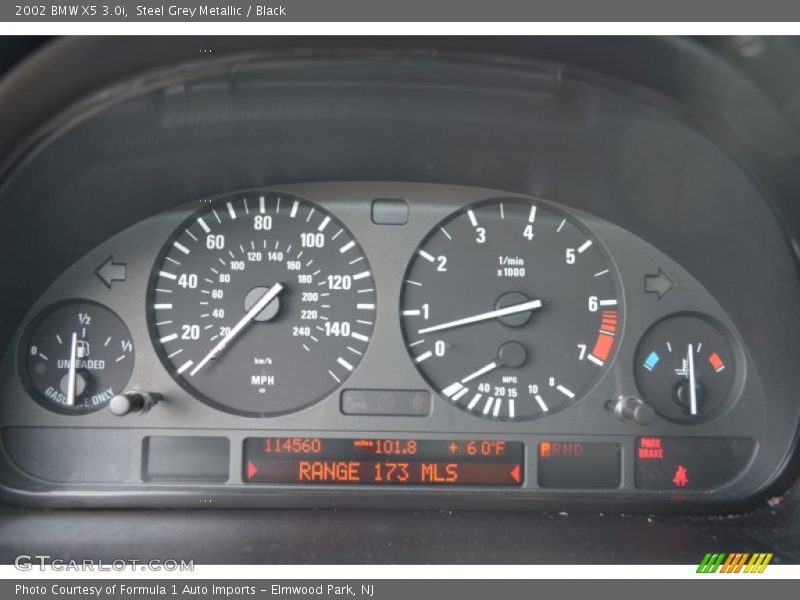 Steel Grey Metallic / Black 2002 BMW X5 3.0i