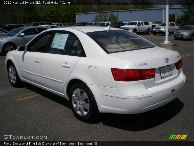 Pearl White / Camel 2010 Hyundai Sonata GLS