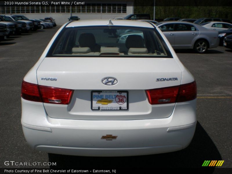 Pearl White / Camel 2010 Hyundai Sonata GLS