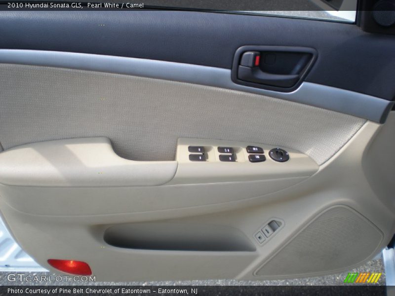 Pearl White / Camel 2010 Hyundai Sonata GLS