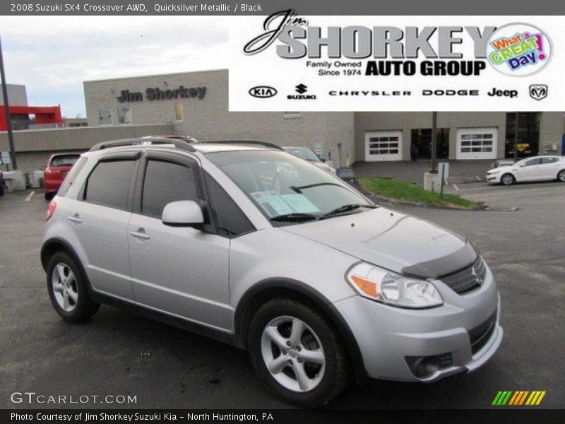 Quicksilver Metallic / Black 2008 Suzuki SX4 Crossover AWD