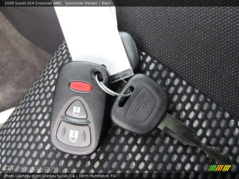 Quicksilver Metallic / Black 2008 Suzuki SX4 Crossover AWD