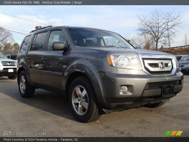 Nimbus Gray Metallic / Beige 2009 Honda Pilot EX 4WD