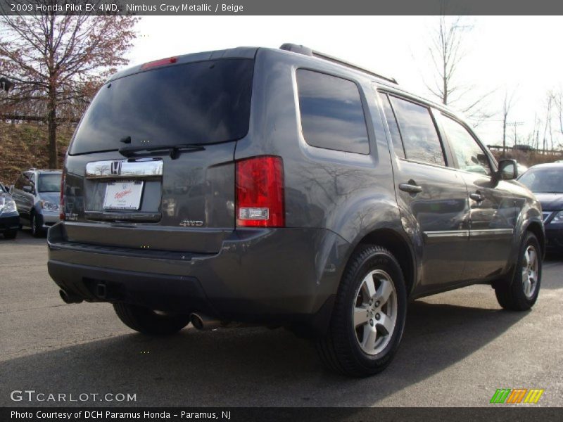 Nimbus Gray Metallic / Beige 2009 Honda Pilot EX 4WD