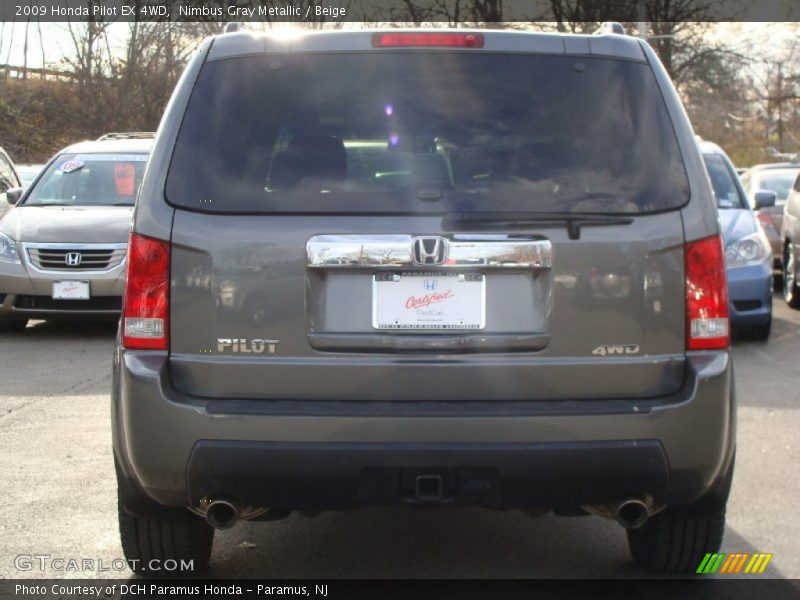 Nimbus Gray Metallic / Beige 2009 Honda Pilot EX 4WD