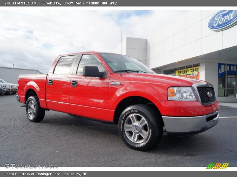 Bright Red / Medium Flint Grey 2008 Ford F150 XLT SuperCrew