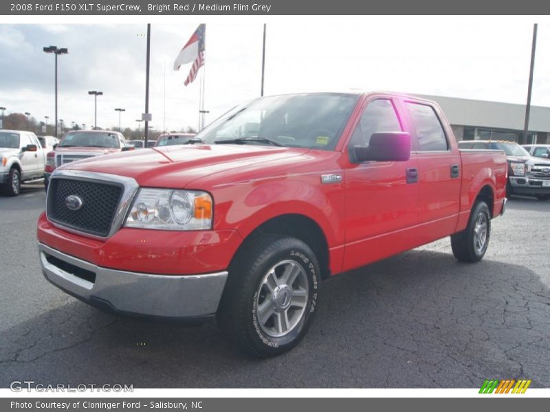 Bright Red / Medium Flint Grey 2008 Ford F150 XLT SuperCrew