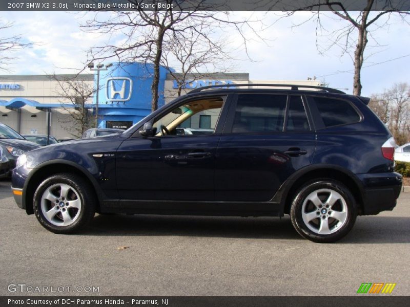 Monaco Blue Metallic / Sand Beige 2007 BMW X3 3.0si