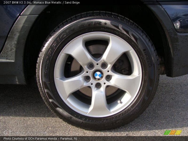 Monaco Blue Metallic / Sand Beige 2007 BMW X3 3.0si