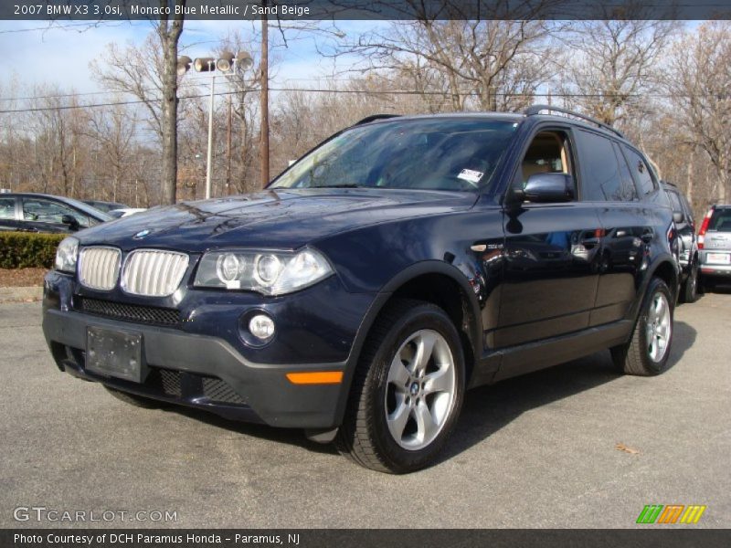 Monaco Blue Metallic / Sand Beige 2007 BMW X3 3.0si