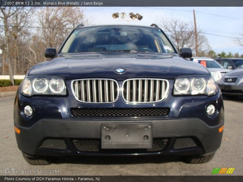 Monaco Blue Metallic / Sand Beige 2007 BMW X3 3.0si