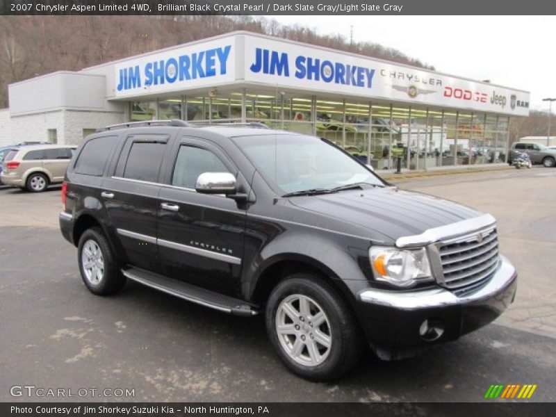 Brilliant Black Crystal Pearl / Dark Slate Gray/Light Slate Gray 2007 Chrysler Aspen Limited 4WD
