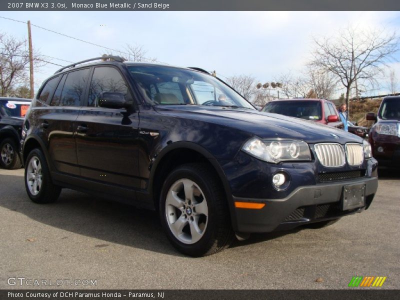 Monaco Blue Metallic / Sand Beige 2007 BMW X3 3.0si