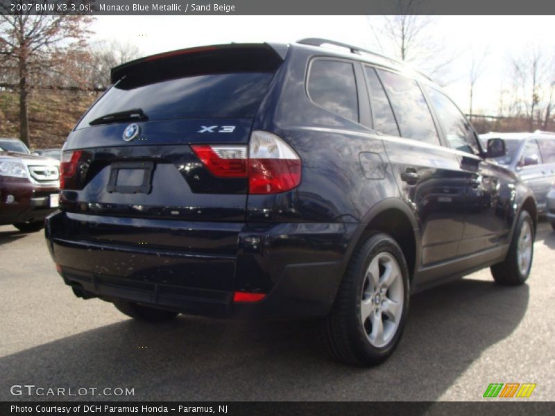 Monaco Blue Metallic / Sand Beige 2007 BMW X3 3.0si