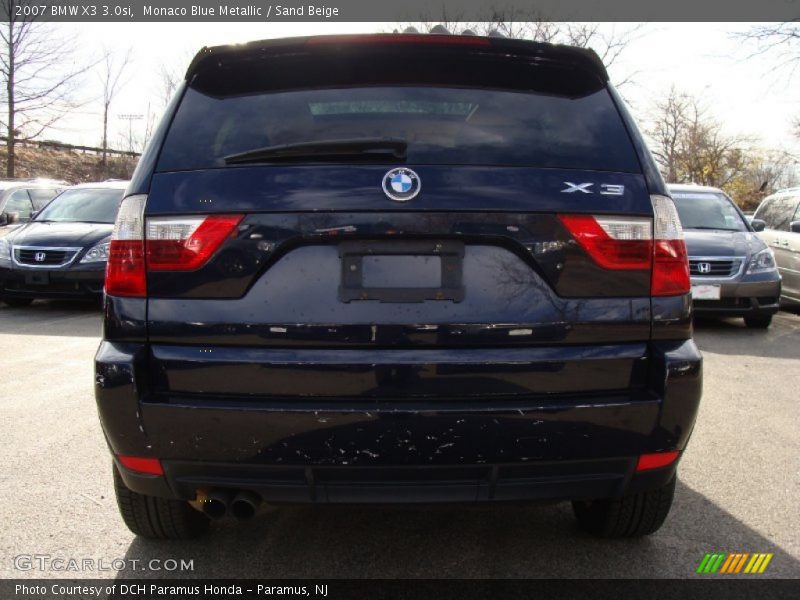 Monaco Blue Metallic / Sand Beige 2007 BMW X3 3.0si