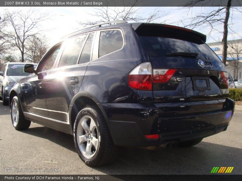 Monaco Blue Metallic / Sand Beige 2007 BMW X3 3.0si