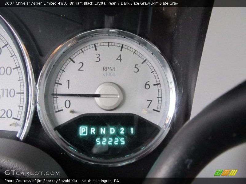 Brilliant Black Crystal Pearl / Dark Slate Gray/Light Slate Gray 2007 Chrysler Aspen Limited 4WD