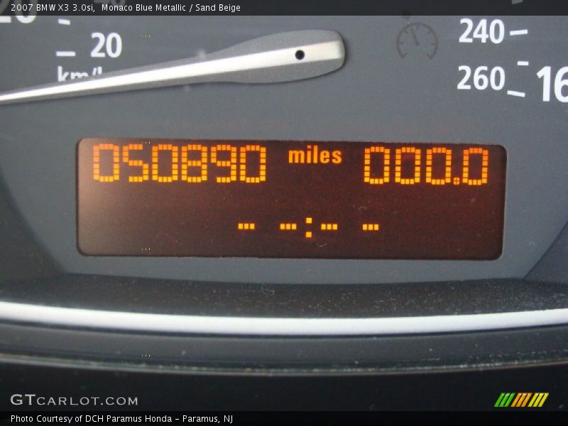 Monaco Blue Metallic / Sand Beige 2007 BMW X3 3.0si