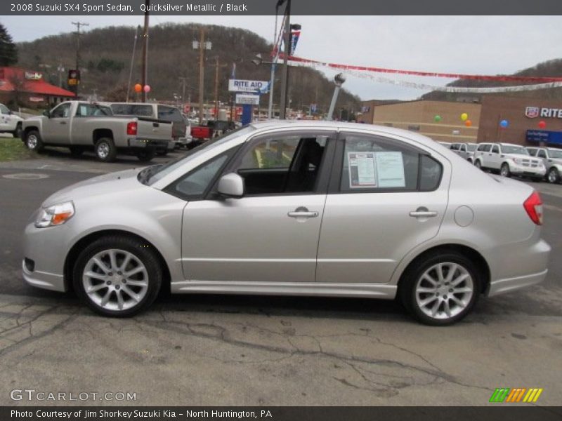 Quicksilver Metallic / Black 2008 Suzuki SX4 Sport Sedan