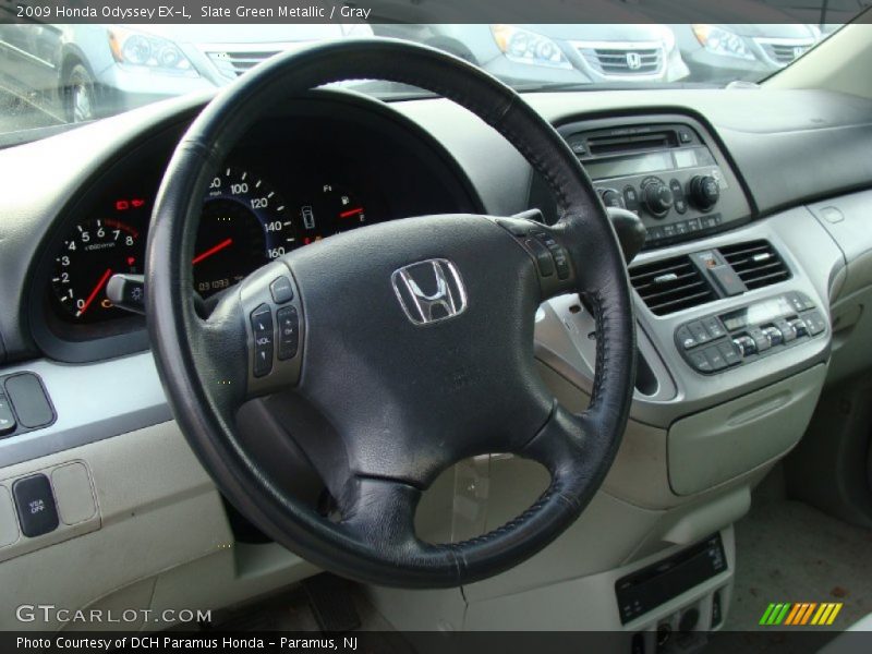 Slate Green Metallic / Gray 2009 Honda Odyssey EX-L