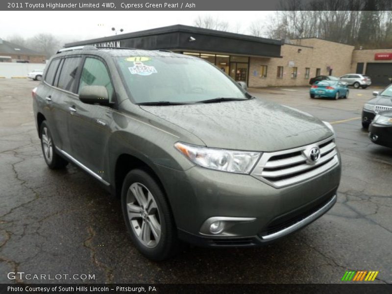 Cypress Green Pearl / Ash 2011 Toyota Highlander Limited 4WD