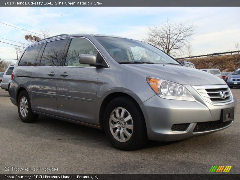 Slate Green Metallic / Gray 2010 Honda Odyssey EX-L