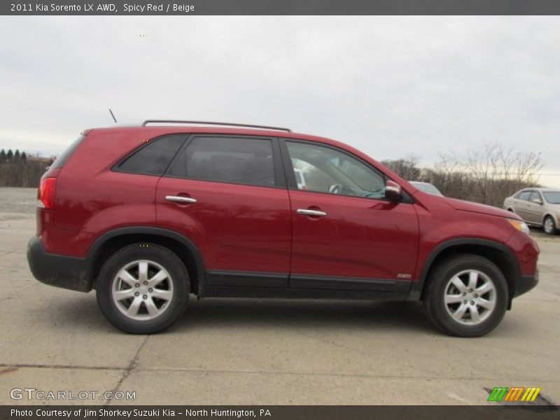 Spicy Red / Beige 2011 Kia Sorento LX AWD