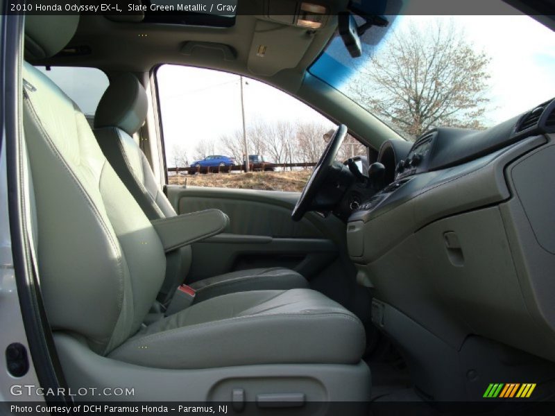 Slate Green Metallic / Gray 2010 Honda Odyssey EX-L
